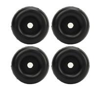 Lot de 4 Pare-chocs Ronds en Caoutchouc pour Porte de Rampe de Remorque de 6,3 Cm avec Trou, Coussin en Caoutchouc, Butées de Bosse en Caoutchouc, Butées de Bosse Rondes en