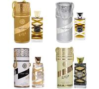 Lot De 4 Parfum Oud Mood 100 Ml De Lattafa Parfum Unisex, Notes: Musc Blanc, Cassis, Bergamote, Pommes, Florales