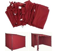 lot de 4 parois latérales pour pergola HWC-A22, paroi latérale de rechange pour pavillon, 3x3m polyester ~ bordeaux