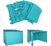 lot de 4 parois latérales pour pergola HWC-A22, paroi latérale de rechange pour pavillon, 3x3m polyester ~ turquoise
