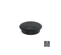 Lot de 4 passe-câbles D. 80 mm pour encastrer en plastique noir - 3196417