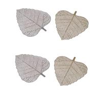 Lot de 4 passoires à thé en acier inoxydable en forme de feuille Bodhi réutilisables pour les amateurs de thé