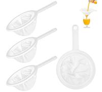 Lot de 4 passoires fines de cuisine, passoires à cheveux, petite passoire fine pour jus, lait, lait de soja, café
