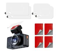 Lot de 4 Pastilles Adhésives Double Face pour Dashcam - Extra Fortes & Transparentes, Films Antistatiques Inclus, Ruban Adhésif VHB 3M pour Pare-Brise et Tableau de Bord, Kit Fixation Caméra Voiture