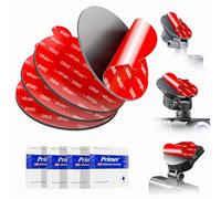 Lot de 4 pastilles adhésives double face pour montage de caméra de tableau de bord - Fabriqué avec 3M VHB - Lot de 4 rubans adhésifs ronds résistants à la chaleur de 5,6 cm pour pare-brise, tableau de