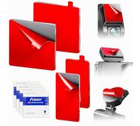 Lot de 4 pastilles adhésives double face pour montage de caméra embarquée - Ruban adhésif de rechange résistant à la chaleur - 2 carrés et 2 carrés rectangulaires pour pare-brise et tableau de bord