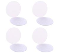 Lot de 4 pastilles Velcro polyvalentes - 4,5 cm - Autocollants réutilisables - Blanc - Parfait pour la maison et le bureau
