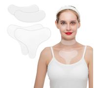 Lot de 4 patchs anti-rides en silicone pour poitrine et décolleté, patchs réutilisables anti-âge pour hydrater et lisser les rides pendant la nuit