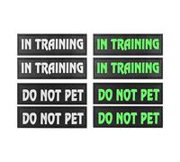 Lot de 4 Patchs pour Chien de Service avec Crochet au Dos pour Harnais de Chien, Gilet Tactique de Dressage de Chien, étiquettes Réfléchissantes et Amovibles, Patchs pour Gilet D'assistance pour Chien