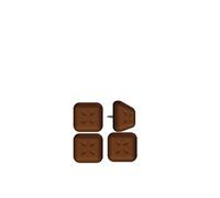 SCOTCH - Patin glisseur - À clouer - Plastique à alvéoles - Carré - 24 mm - Marron - Lot de 4