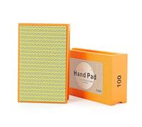 Lot de 4 patins arrière pour blocs de ponçage avec tampons en mousse grain 60/100/200/400, polissage à sec et humide, éponge émeri hautement élastique, pour verre, bois, marbre, métal (grain 100)