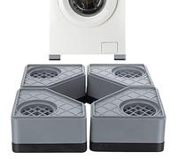 Lot de 4 patins carrés pour lave-linge et sèche-linge, pieds en caoutchouc pour réduire le bruit, soutien anti-vibrations