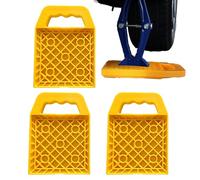 Lot de 4 patins de nivellement antidérapants pour cric de voiture - Plaques de base multi-angles - Équipement de stabilisation pour camping-car, accessoires de remorque de voyage, solutions de