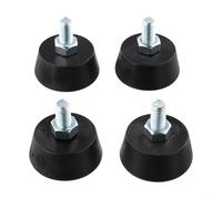 Lot de 4 patins de nivellement pour vélo d'appartement, support fixe antidérapant en métal pour la stabilité de l'équipement de fitness