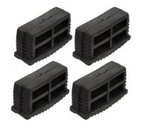 Lot de 4 patins de pieds d'échelle en caoutchouc antidérapant pour intérieur et extérieur, 60 x 22 mm, noir
