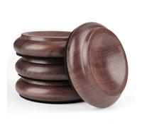 Lot de 4 patins pour roulettes de piano droit, pour meubles, canapés, lits, chaises, patins en feutre antidérapants et anti-bruit, pour protections de sols en bois dur (couleur noyer)