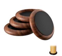 Lot de 4 patins ronds pour pieds de meubles en polyéthylène avec texture antidérapante pour une utilisation sur carrelage en bois dur et sols stratifiés (7,6 cm)