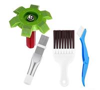 Lot de 4 peignes à ailettes pour climatiseur, en acier inoxydable, pour radiateur, condensateur, ailettes d'évaporateur AC, vert, compatible avec les bobines de réfrigérateur