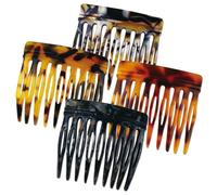 Lot de 4 peignes à cheveux à l'acide acétique - Accessoires décoratifs pour cheveux bouclés - Petites pinces latérales pour femme - Imprimé léopard