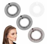 Lot de 4 peignes à cheveux extensibles en plastique souple avec bandeau à dents circulaires