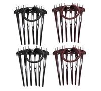 Lot de 4 peignes à cheveux pour femme, 2, 56 x 3, 35 pouces, peigne à bande avec bande élastique, barrettes cheveux imperméables, bosse de queue cheval pour les coiffures.