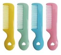 Lot de 4 peignes colorés à pointe ronde pour bébé pour peau sensible du cuir chevelu, pour chambre d'enfant, nouveau-né, fille, garçon, enfants, kit de toilettage et de soins de santé
