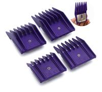 Lot de 4 peignes de coupe professionnels de style A5 76926-900, 0,3 cm, 1/4", 3/8", 1/2", compatibles avec Oster Classic 76 A5 Andis AG BG Wahl KM (violet)