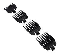 Lot de 4 peignes de fixation professionnels en nylon noir compatibles avec les tondeuses à cheveux Wahl standard Magic Clip Super Taper 8148/8504/1919/8591