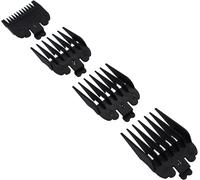 Lot De 4 Peignes De Fixation Professionnels En Nylon Noir Compatibles Avec Les Tondeuses À Cheveux Wahl Standard Magic Clip Super Taper 8148/8504/1919/8591