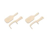 Lot de 4 peignes pour homme chauve - Peigne drôle en bois sans dents, outil de toilettage en bois, pour amis, famille, collègues, anniversaire, poisson d'avril, fête, bureau, quotidien, 4