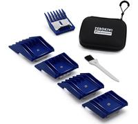 Lot de 4 peignes professionnels de rechange pour tondeuse à poils d'animaux 0,3 cm, 0,3 cm, 0,9 cm, 1,2 cm, compatible avec les tondeuses Oster A5 Style Classic 76 Andis AG, BG Wahl KM Series (bleu