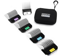 Lot de 4 peignes professionnels en métal pour tondeuse d'animaux de style A5, 1,6 cm, 1,9 cm, 2,2 cm, 2,5 cm, compatible avec Wahl KM Series Oster A5 Andis Lame amovible pour toiletteurs d'animaux