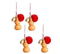 Lot de 4 pendentifs en forme de cheval pour le Nouvel An chinois, décoration en plastique faite à la main avec motifs de bon augure, décoration de vacances à suspendre à une porte et une voiture pour