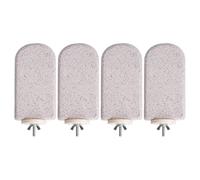 Lot de 4 perchoirs en pierre volcanique givrée pour perruches | Jouets à mâcher et à exercer pour perroquets et inséparables - Entraînement pour nid extérieur