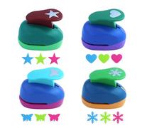 Lot de 4 perforatrices à papier - Motif : étoile, cœur, papillon, flocon de neige - Pour le bricolage, le scrapbooking, l'album photo, l'artisanat, les cartes de vœux