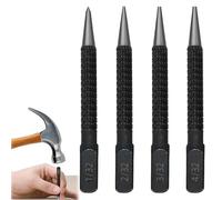 Lot de 4 perforatrices de positionnement 0,8, 1,6, 2,4, 3,2 mm, 4 trous de centrage, 4 pièces, poinçons automatiques, aide à clouer