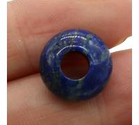 Lot de 4 perles d'agates naturelles à gros trous en forme de boulier, pour la fabrication de bijoux et de colliers, taille 7 x 14 mm, trou 6 mm, vente en gros - Lapis-lazuli - 7 x 14 mm
