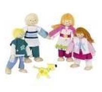 Lot De 4 Personnages + 1 Chien Pour Maison De Poupée.