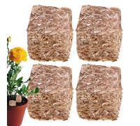 Lot de 4 petites bottes de foin pour la décoration - Lot de 4 petites bottes de foin de maison de poupée | Balles de paille décoratives | Blocs de foin pour l'affichage de table de récolte d'automne