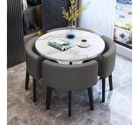 Lot de 4 petites chaises rondes pour table basse et salle à manger pour bureau, salle de réception, club, salon, cuisine Couleur : D