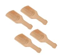 Lot de 4 petites cuillères en bois, mini cuillères à mesurer pour sel, épices, thé et café, ustensiles de cuisine en bois naturel