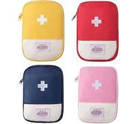 Lot de 4 petites pochettes de premiers secours vides pour l'extérieur, sac de premiers secours médical, sac de rangement multifonction pour médicaments d'urgence, fournitures de santé et de ménage