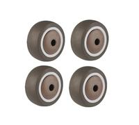 Lot de 4 petites poulies à roulement en caoutchouc élastique TPE marron (1/1,25/1,5/2/2,5/3/4 pouces) for meubles(Widened 3 Inch)