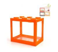 Lot de 4 petits aquariums Betta empilables pour poissons de mer, singes, crevettes, boules de mousse, insectes (bloc de construction pour poissons)