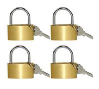 Lot de 4 Petits Cadenas Casier avec Clés 30 mm Cadenas de Valise en Laiton Cadenas à Bagage Cadenas a Clé pour Armoire pour College Casiers Gym Voyage Avion