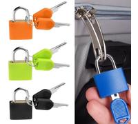 Lot de 4 petits cadenas pour valises avec clés - Pour extérieur, voyage, valise, école, salle de sport, casiers pour ordinateur portable