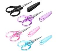 Lot de 4 petits ciseaux, petits ciseaux, petits détails, lames précises en acier inoxydable pour couture, bricolage, découpe de papier, avec étui de protection