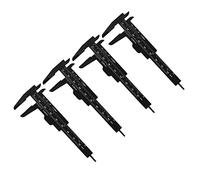Lot de 4 petits étriers coulissants à double échelle de 80 mm pour étudiants, bureau, outil de mesure à double échelle