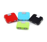 Lot de 4 petits hubs USB 4 ports Expander Pliable Forme carrée Adaptateur pour ordinateurs portables et accessoires d'ordinateur Hub USB