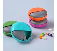 Lot de 4 petits piluliers quotidiens portables pour sac à main - Joli pilulier de voyage pour pilules, huile de poisson et suppléments vitaminés